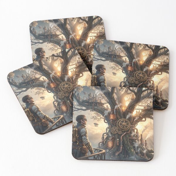 Item preview, Epic Steampunk World Tree Fantasy Landscape designed and sold by EverwearGraphics.