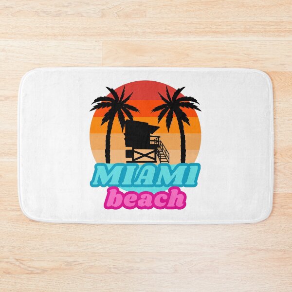 Item preview, Vintage Miami beach Palm trees and lifeguard tower designed and sold by mizam.