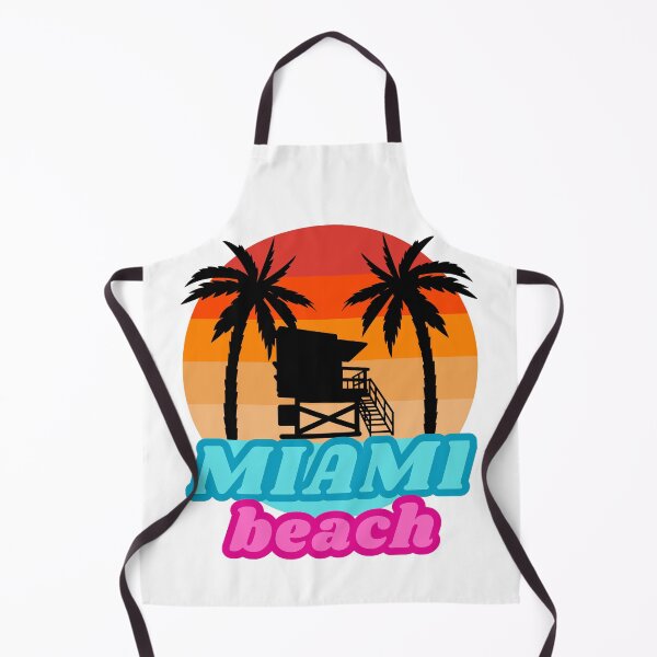 Item preview, Vintage Miami beach Palm trees and lifeguard tower designed and sold by mizam.