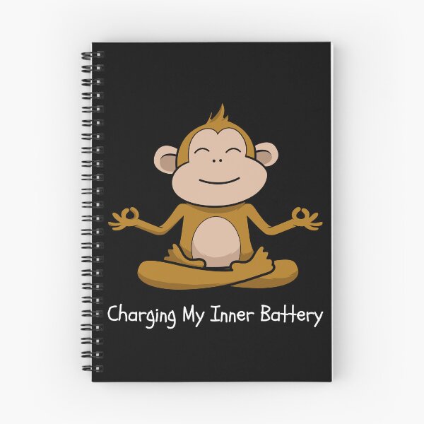 Item preview, Charging My Inner Battery Monkey Meditating Yoga Lovers Gift designed and sold by ZunoTees.