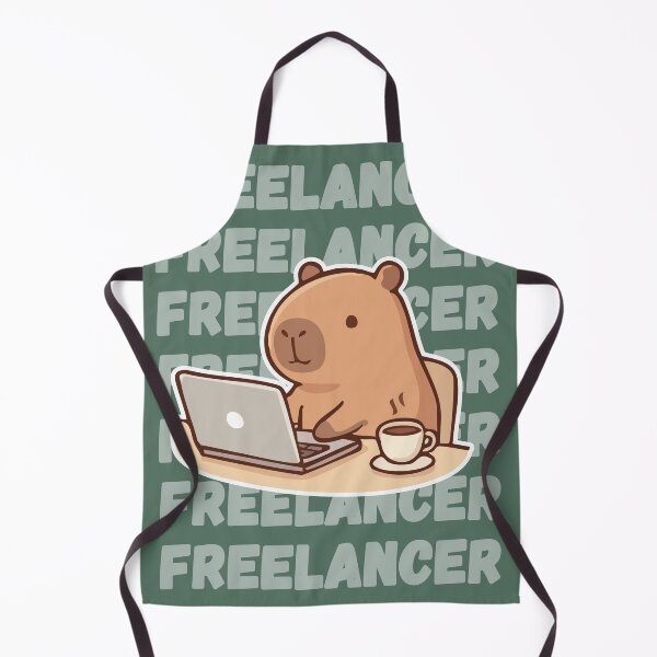 Item preview, Freelancer Capybara Working From Home – Remote Work Life Art designed and sold by Nubesss.