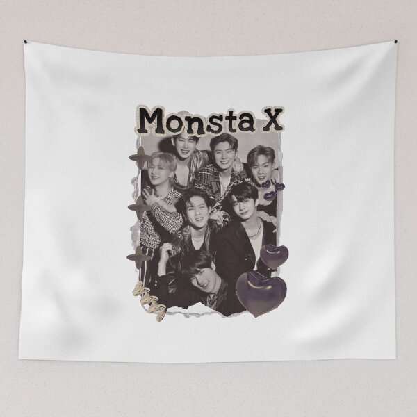 Item preview, Monsta Kpop Solo Artist Scrapbook Collage Cozy Y2K Vintage Design Korean Boy Group Portrait Art designed and sold by HELL0WBELLO.
