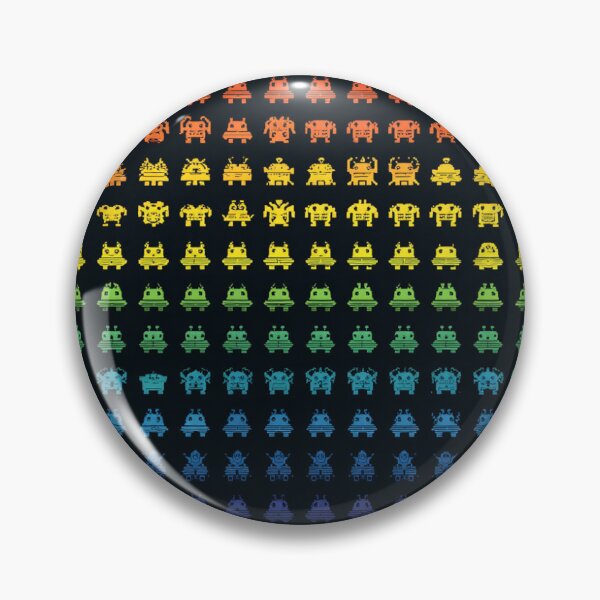 Item preview, Retro Game Style Pixel Characters in Bright Neon Colors Pattern designed and sold by imaginariumlab.