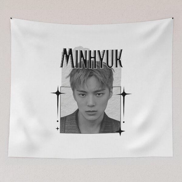 Item preview, Monsta Minhyuk Kpop Solo Artist Scrapbook Collage Cozy Y2K Vintage Design Korean Boy Group Portrait Art designed and sold by HELL0WBELLO.