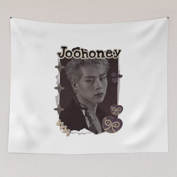 Item preview, Monsta Joohoney Kpop Solo Artist Scrapbook Collage Cozy Y2K Vintage Design Korean Boy Group Portrait Art designed and sold by HELL0WBELLO.