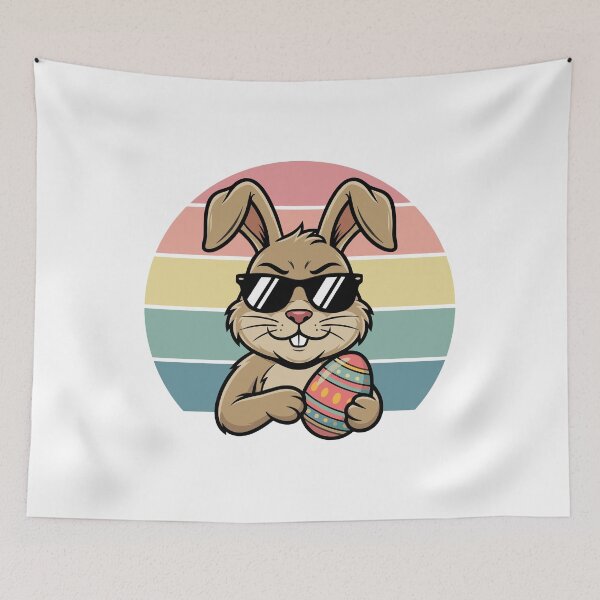 Item preview, Retro Cool Bunny Easter Egg designed and sold by UniTeeCo.
