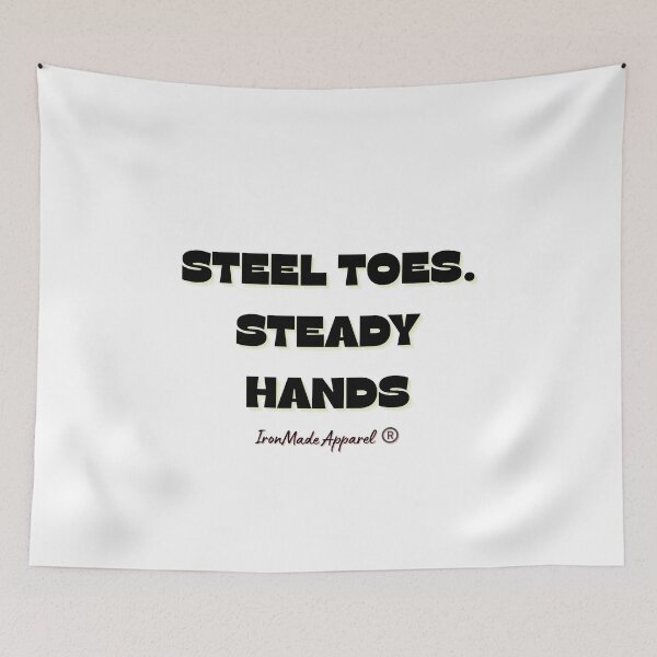 Item preview, Steel Toes Steady Hands Electrician T-Shirt – Lineman & Electrical Worker Pride Tee for Tradesmen designed and sold by IronMade Apparel.