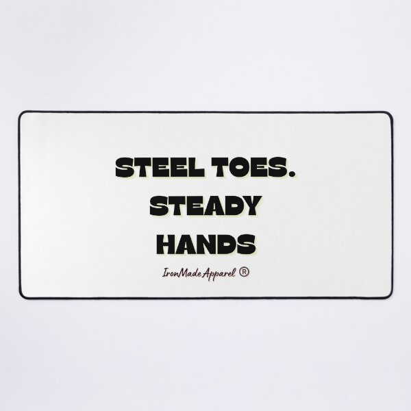 Item preview, Steel Toes Steady Hands Electrician T-Shirt – Lineman & Electrical Worker Pride Tee for Tradesmen designed and sold by IronMade Apparel.