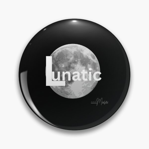 Item preview, Lunatic Moon Aesthetic – Dark Minimal Typography Design designed and sold by MUSA'S.