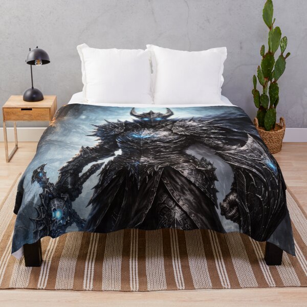 Item preview, Epic Dark Fantasy Knight with Blue Magic Armor – Gothic Warrior Fantasy Artwork designed and sold by DrakariArt.