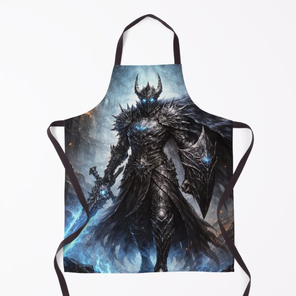 Item preview, Epic Dark Fantasy Knight with Blue Magic Armor – Gothic Warrior Fantasy Artwork designed and sold by DrakariArt.