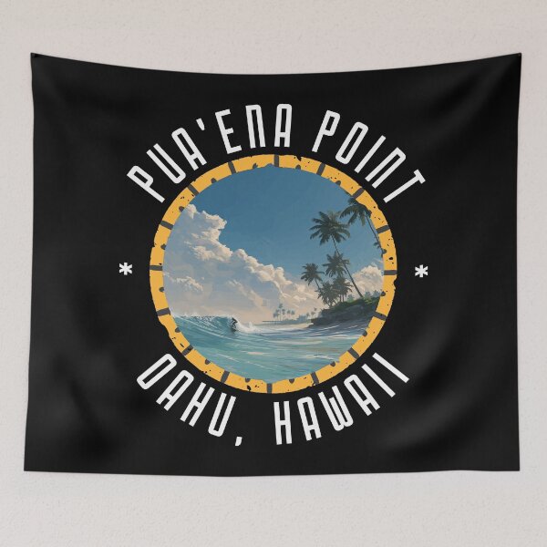 Item preview, Puaena Point - Oahu, Hawaii (with White Lettering) designed and sold by VelvetRoom.