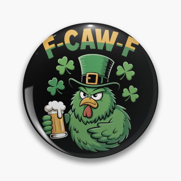 Item preview, F-Caw-F Grumpy Green Chicken Leprechaun Gold Green Letters St. Patrick's Day Funny Tee designed and sold by DarylWelsh2024.