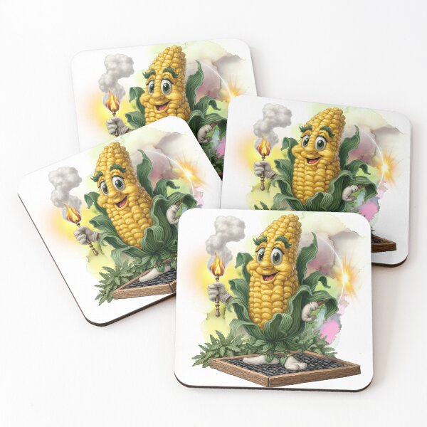 Item preview, Funny Grilling Corn Mascot – Cute BBQ Sweet Corn Cartoon Chef designed and sold by ChenEngEng.