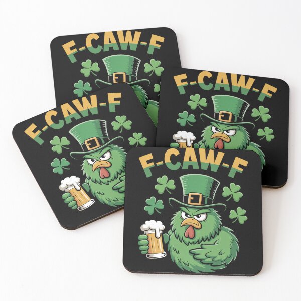 Item preview, F-Caw-F Grumpy Green Chicken Leprechaun Gold Green Letters St. Patrick's Day Funny Tee designed and sold by DarylWelsh2024.