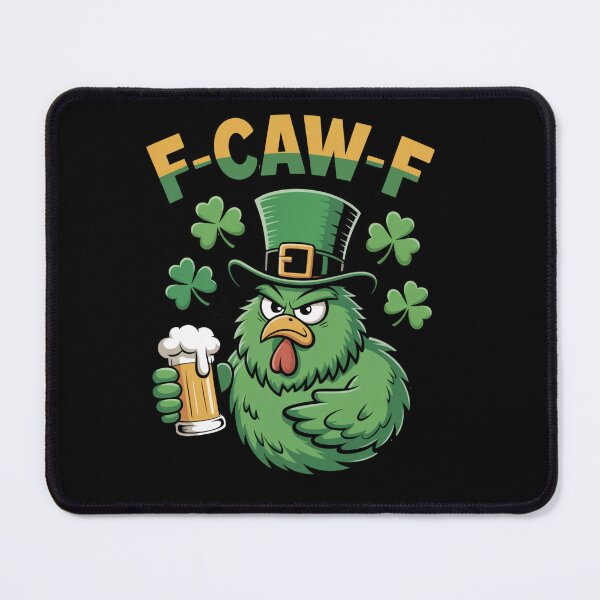Item preview, F-Caw-F Grumpy Green Chicken Leprechaun Gold Green Letters St. Patrick's Day Funny Tee designed and sold by DarylWelsh2024.