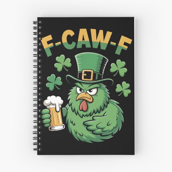Item preview, F-Caw-F Grumpy Green Chicken Leprechaun Gold Green Letters St. Patrick's Day Funny Tee designed and sold by DarylWelsh2024.