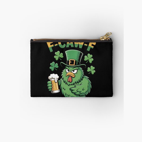 Item preview, F-Caw-F Grumpy Green Chicken Leprechaun Gold Green Letters St. Patrick's Day Funny Tee designed and sold by DarylWelsh2024.