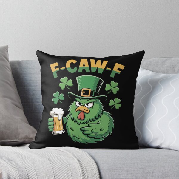 Item preview, F-Caw-F Grumpy Green Chicken Leprechaun Gold Green Letters St. Patrick's Day Funny Tee designed and sold by DarylWelsh2024.
