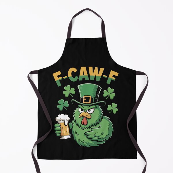 Item preview, F-Caw-F Grumpy Green Chicken Leprechaun Gold Green Letters St. Patrick's Day Funny Tee designed and sold by DarylWelsh2024.