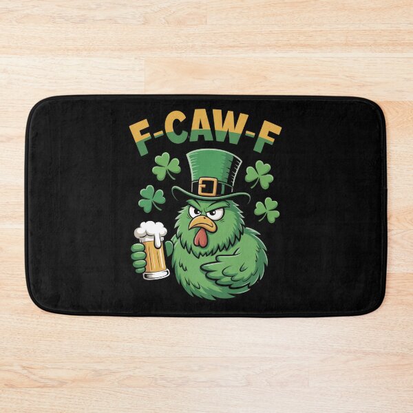 Item preview, F-Caw-F Grumpy Green Chicken Leprechaun Gold Green Letters St. Patrick's Day Funny Tee designed and sold by DarylWelsh2024.