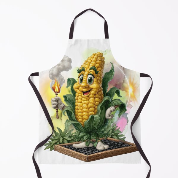 Item preview, Funny Grilling Corn Mascot – Cute BBQ Sweet Corn Cartoon Chef designed and sold by ChenEngEng.