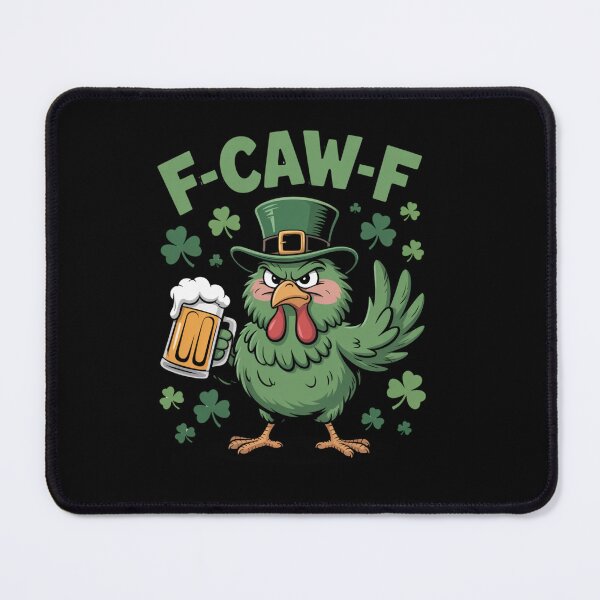 Item preview, F-Caw-F Grumpy Green Rooster Shamrock Field Leprechaun Beer St. Patrick's Day Funny Tee designed and sold by DarylWelsh2024.