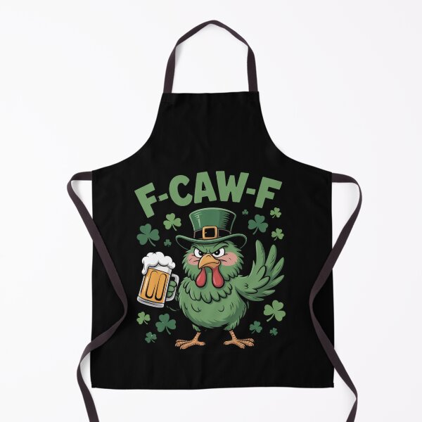 Item preview, F-Caw-F Grumpy Green Rooster Shamrock Field Leprechaun Beer St. Patrick's Day Funny Tee designed and sold by DarylWelsh2024.