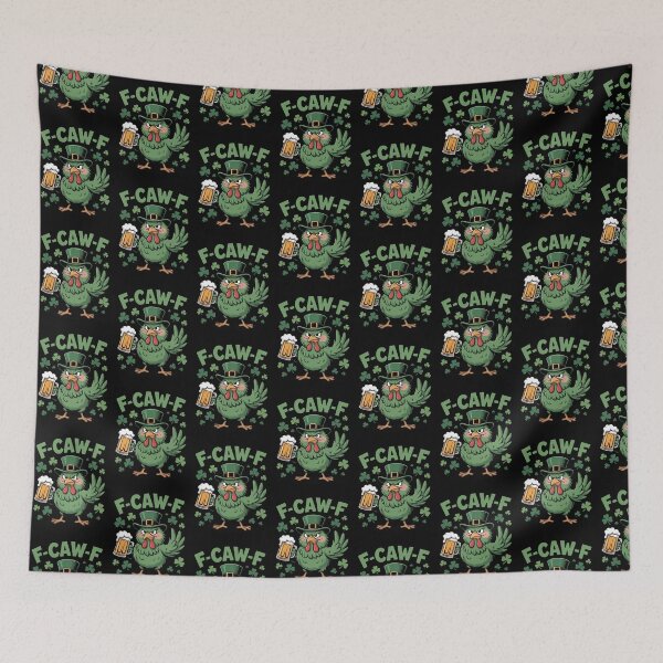 Item preview, F-Caw-F Grumpy Green Rooster Shamrock Field Leprechaun Beer St. Patrick's Day Funny Tee designed and sold by DarylWelsh2024.