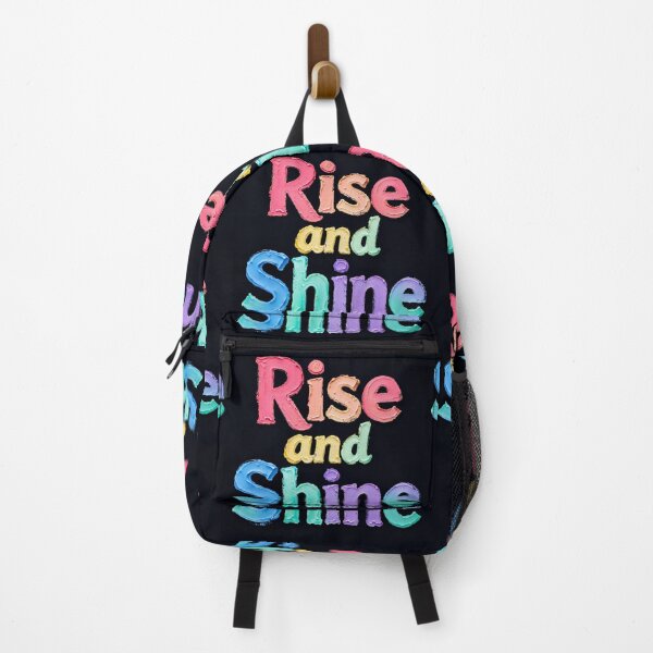 Item preview, Rise and Shine: Vibrant Textured Oil Paint Typography designed and sold by Dreamy Armine Art.