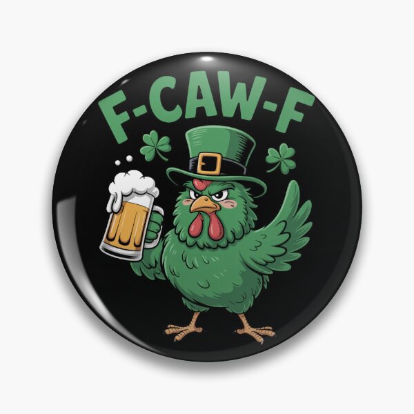 Item preview, F-Caw-F Sassy Green Rooster Leprechaun Hat Beer Wing Wave St. Patrick's Day Funny Tee designed and sold by DarylWelsh2024.