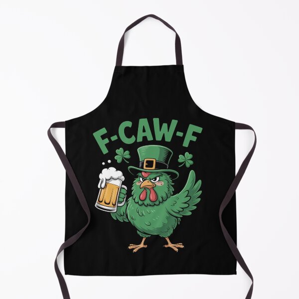 Item preview, F-Caw-F Sassy Green Rooster Leprechaun Hat Beer Wing Wave St. Patrick's Day Funny Tee designed and sold by DarylWelsh2024.