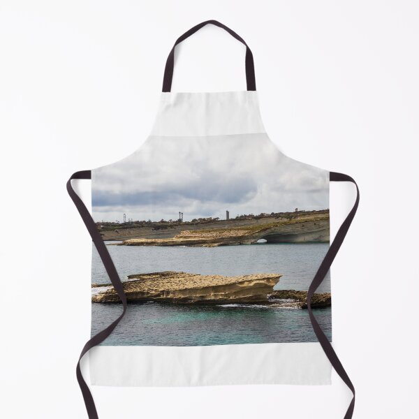 Item preview, Coastal Rock Formation With Sea Arch and Calm Blue Water Under Cloudy Sky designed and sold by Nmallia.