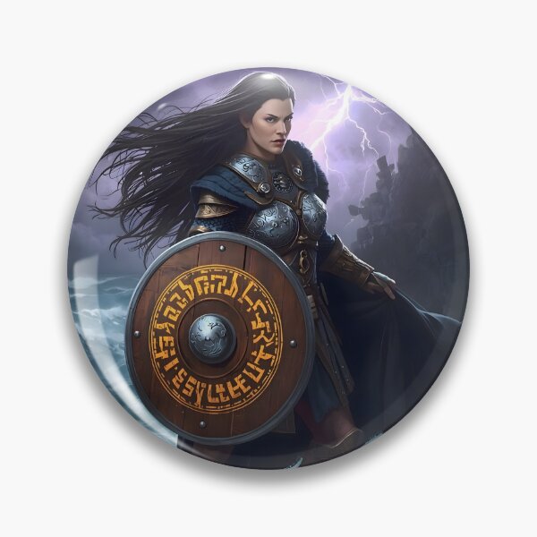 Item preview, The Shield Maiden — Epic Fantasy Art designed and sold by PolarisQuill.