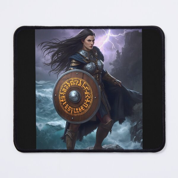 Item preview, The Shield Maiden — Epic Fantasy Art designed and sold by PolarisQuill.