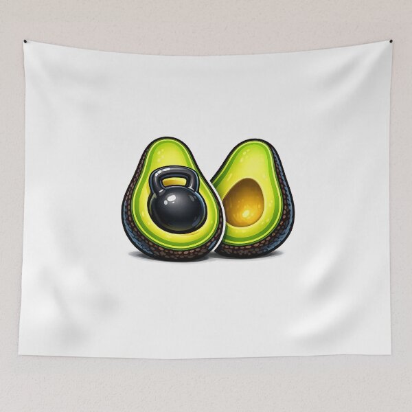 Item preview, Funny Avocado Kettlebell Gym Workout Fitness Pun designed and sold by faridman.