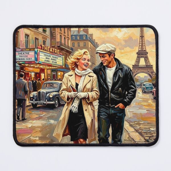 Item preview, A Parisian Stroll: Monroe and Dean at the Eiffel Tower designed and sold by Art's Diner.