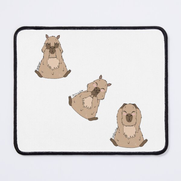 Item preview, Three Cute Little Capybaras Kawaii Expressions Stickers designed and sold by Nekogobido.