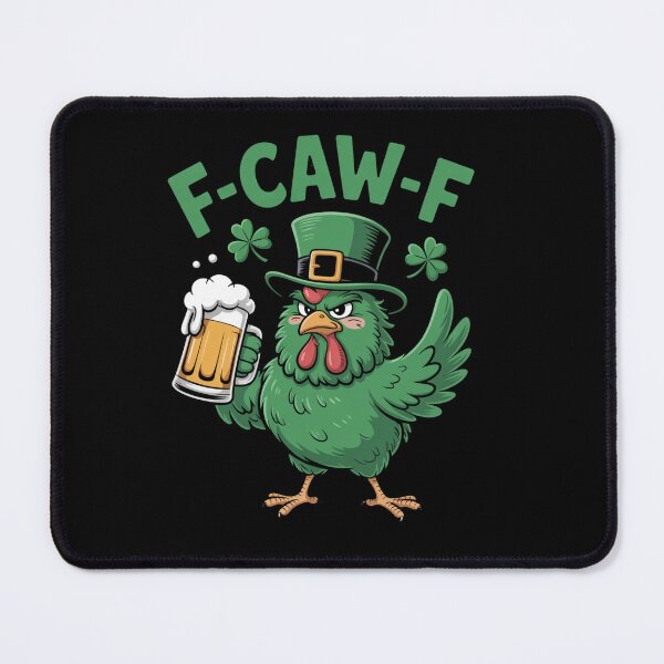 Item preview, F-Caw-F Grumpy Leprechaun Rooster Beer Shamrock St. Patrick's Day Funny Women's Tee designed and sold by DarylWelsh2024.