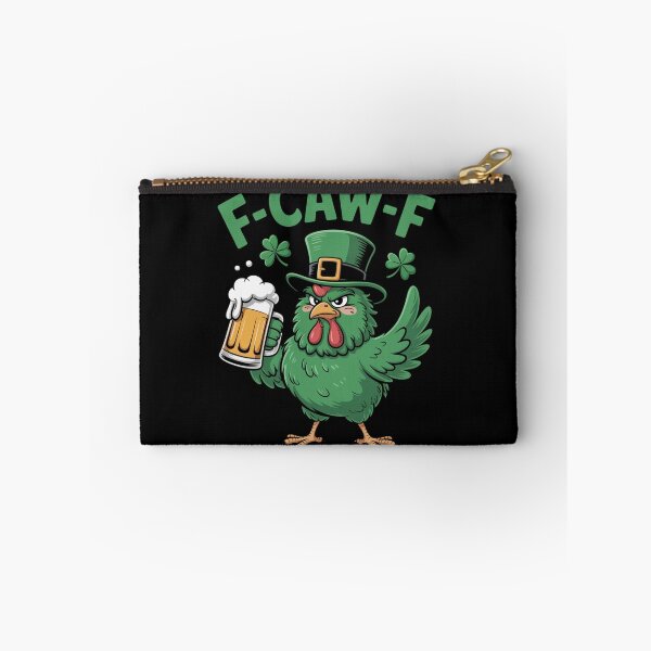 Item preview, F-Caw-F Grumpy Leprechaun Rooster Beer Shamrock St. Patrick's Day Funny Women's Tee designed and sold by DarylWelsh2024.