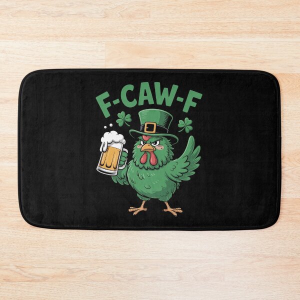 Item preview, F-Caw-F Grumpy Leprechaun Rooster Beer Shamrock St. Patrick's Day Funny Women's Tee designed and sold by DarylWelsh2024.