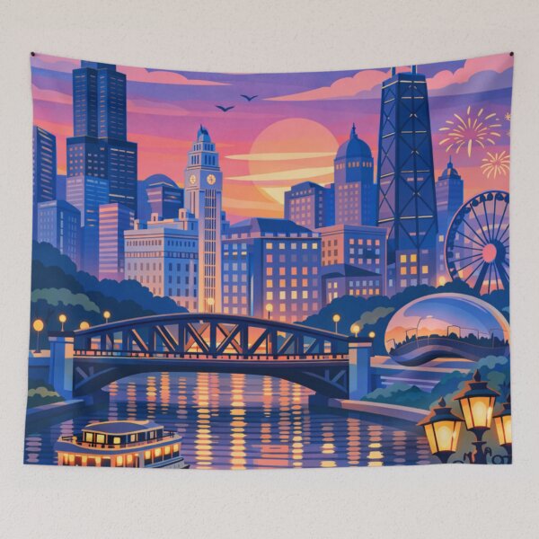 Item preview, Chicago Postcard  designed and sold by MatthewHeights.