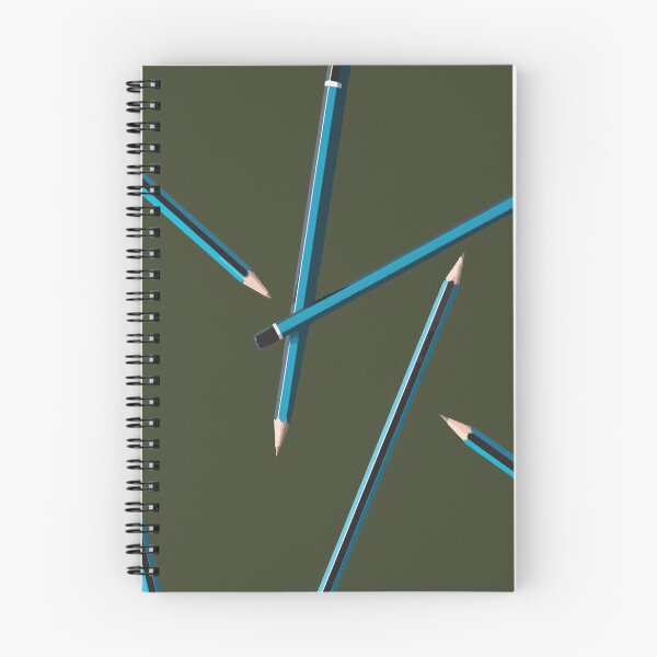 Item preview, Blue Pencils on Dark Green Background designed and sold by Arturo Daniel Garcia Palomo.