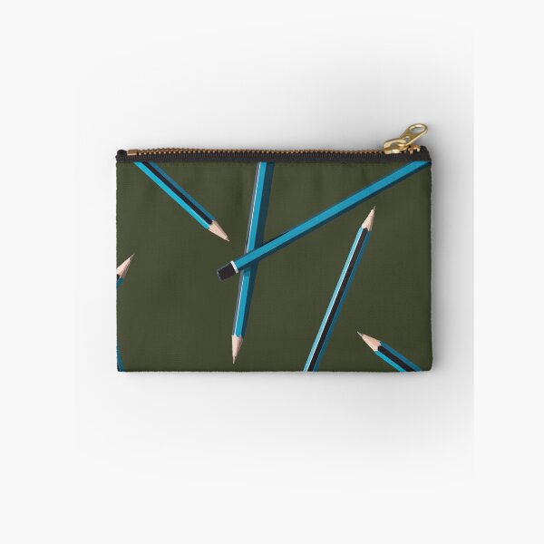 Item preview, Blue Pencils on Dark Green Background designed and sold by Arturo Daniel Garcia Palomo.