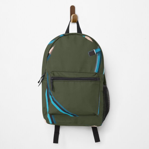 Item preview, Blue Pencils on Dark Green Background designed and sold by Arturo Daniel Garcia Palomo.