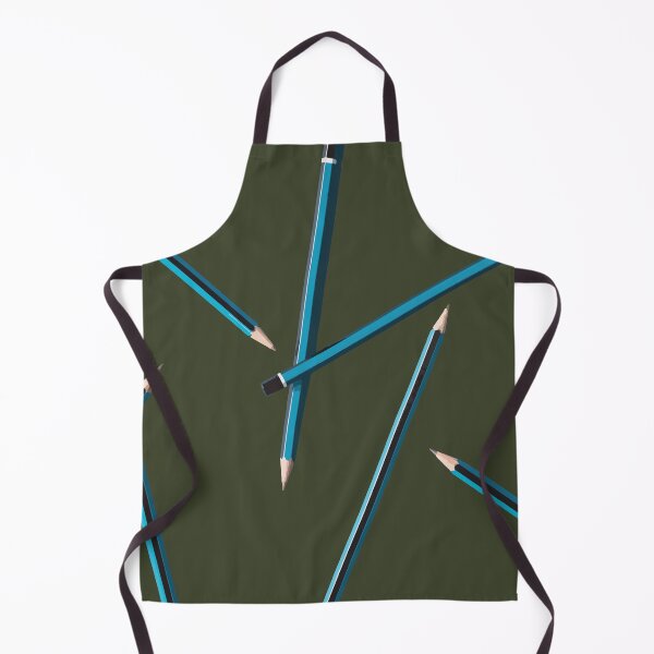 Item preview, Blue Pencils on Dark Green Background designed and sold by Arturo Daniel Garcia Palomo.