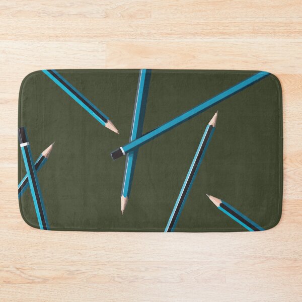 Item preview, Blue Pencils on Dark Green Background designed and sold by Arturo Daniel Garcia Palomo.