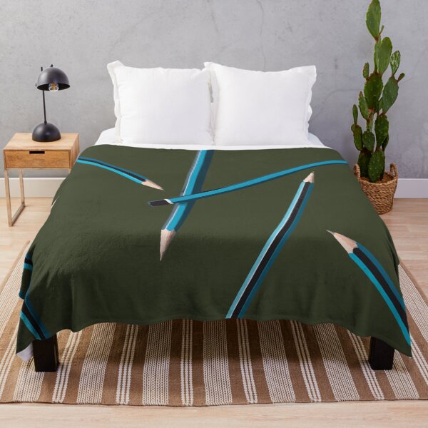 Item preview, Blue Pencils on Dark Green Background designed and sold by Arturo Daniel Garcia Palomo.