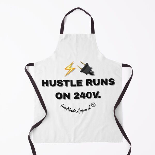 Item preview, Hustle Runs on 240V Electrician T-Shirt – Funny High Voltage Electrician Shirt for Linemen, Sparky Workwear Gift designed and sold by IronMade Apparel.