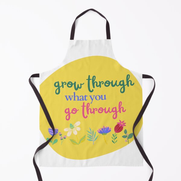 Item preview, Grow Through What You Go Through inspirational saying bright flowers designed and sold by LibrarianLauren.